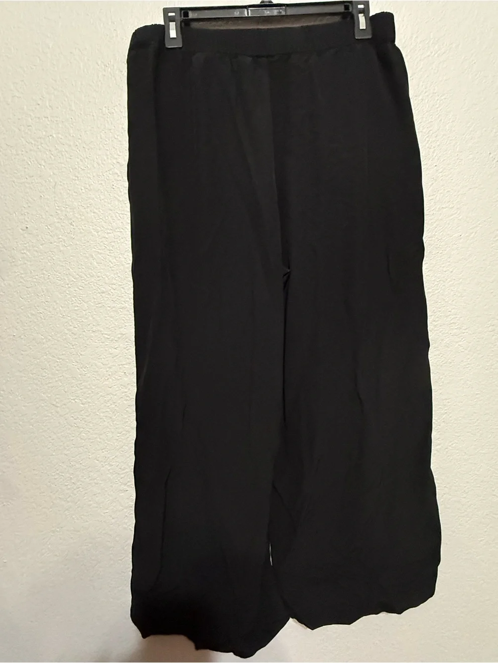 & Other Stories Black Wide Leg Pants with Elastic Waist